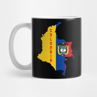 Colombia flag & map Mug